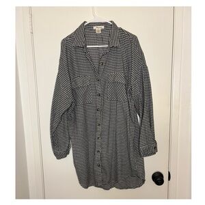 Passport Black and White Checkered Mini Dress